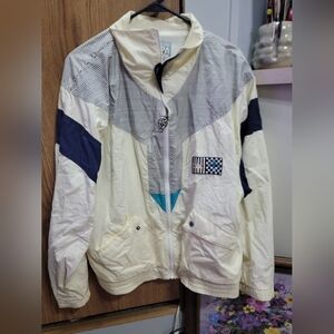 Stylish Cream and Blue Men's Jacket